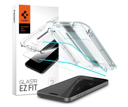 Szkło i folia ochronna SPIGEN Glas.tr 'ez fit' 2-pack do iPhone 15 clear AGL06903